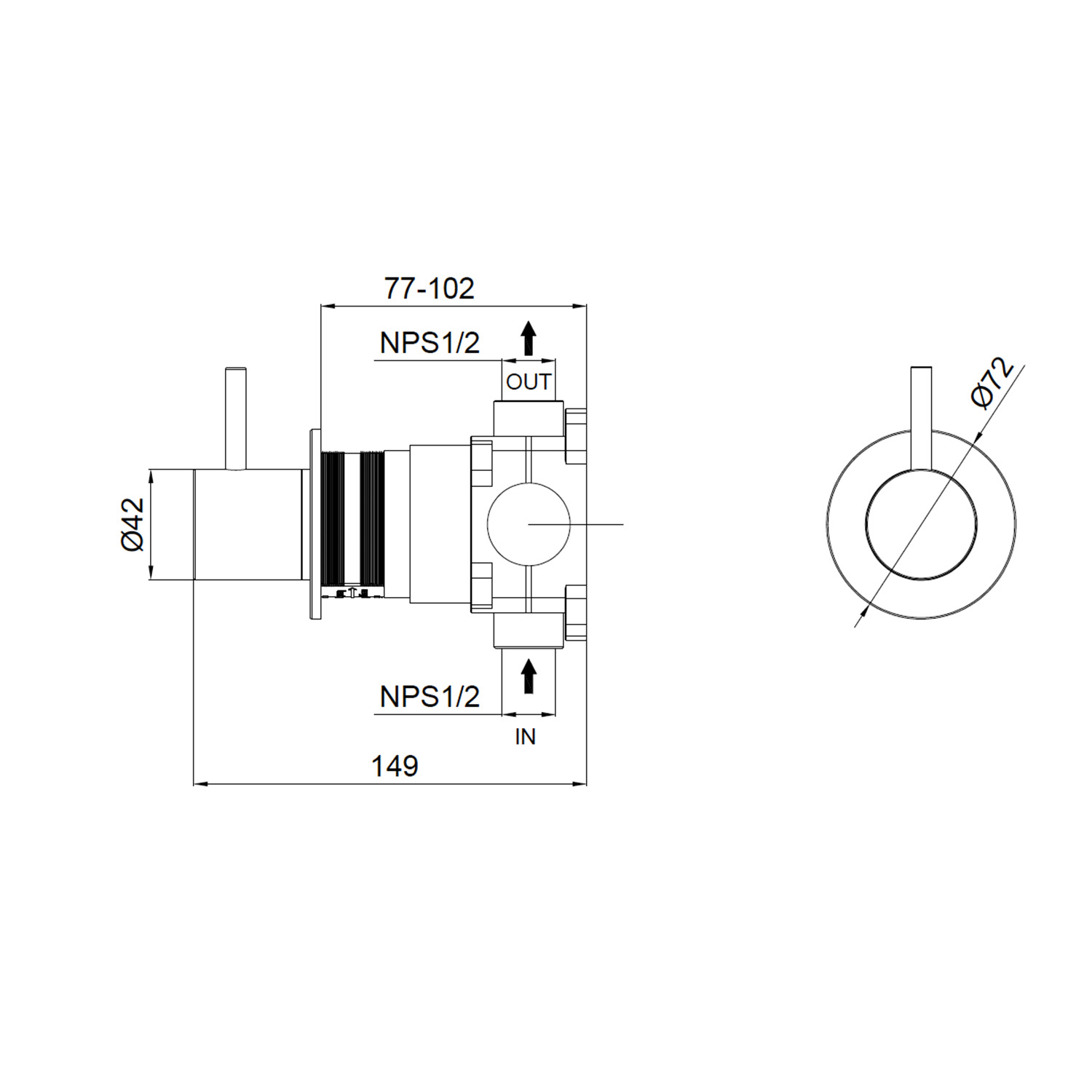 DEVIATORE-MURO-LEVANTE-INOX DEVIATORE-MURO-LEVANTE-INOX<br> - Imagen 3