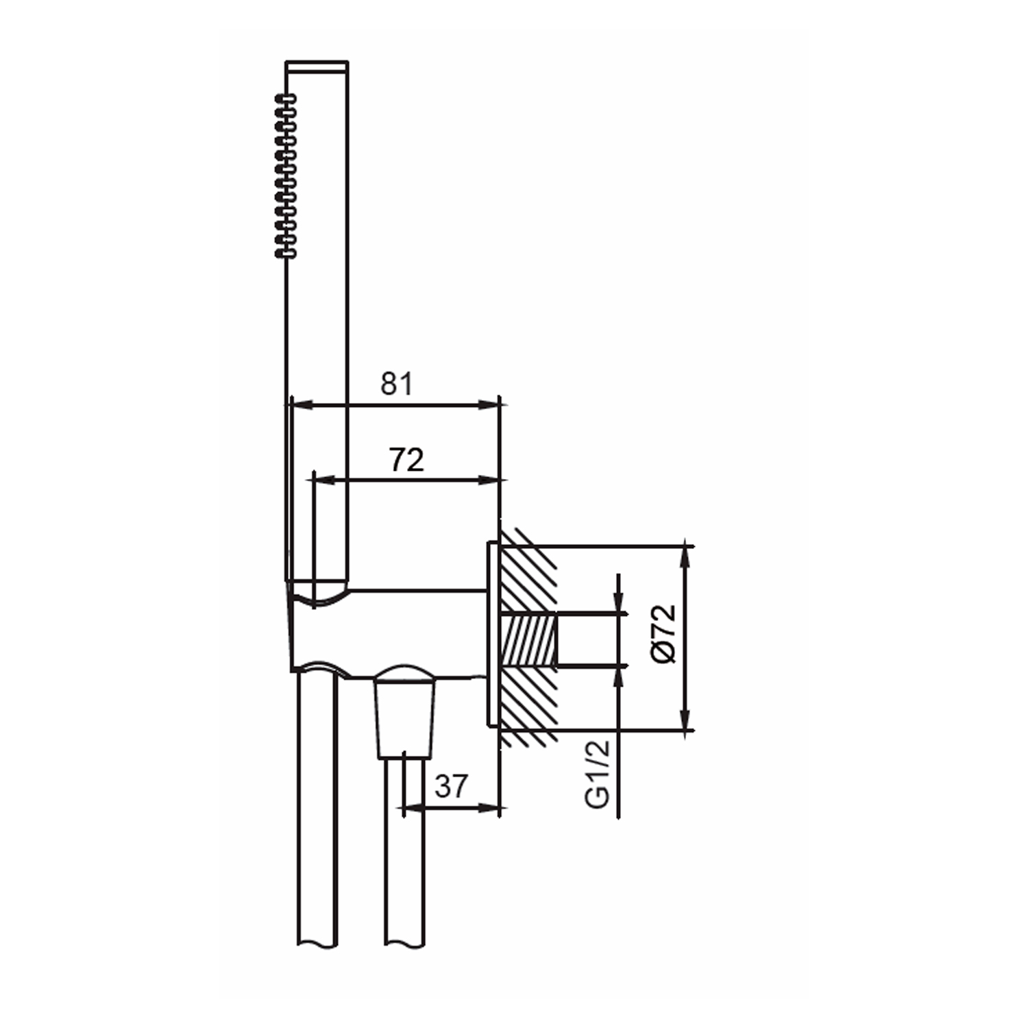 DOCCETTA-FLESSIBILE-MURO-LEVANTE DOCCETTA-FLESSIBILE-MURO-LEVANTE<br> - Imagen 3