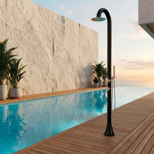 DOCCIA-LUNA-DUO-NERA-INOX<br>