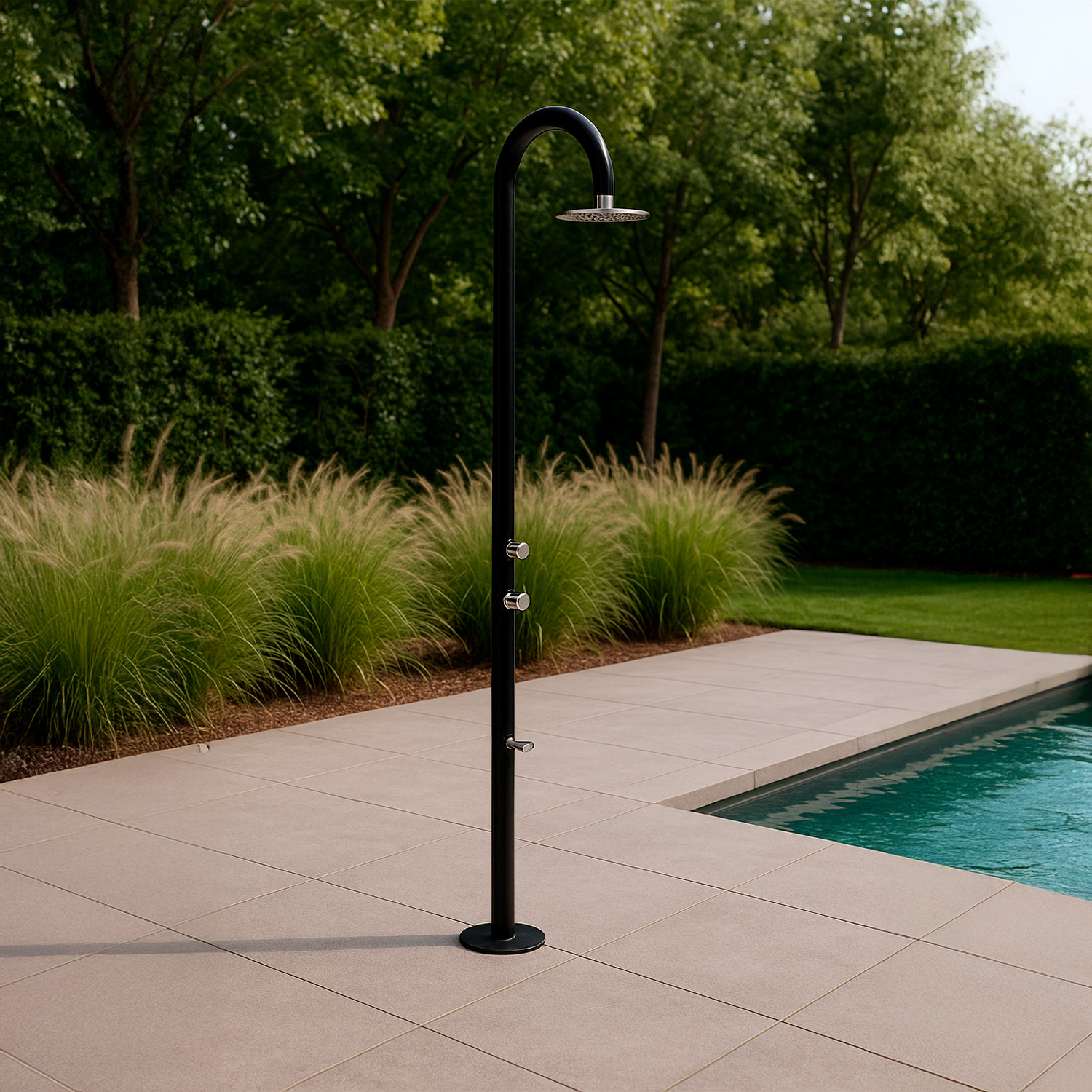 DOCCIA-PALAU-DUO-NERA-INOX-ambientata DOCCIA-PALAU-DUO-NERA-INOX<br>