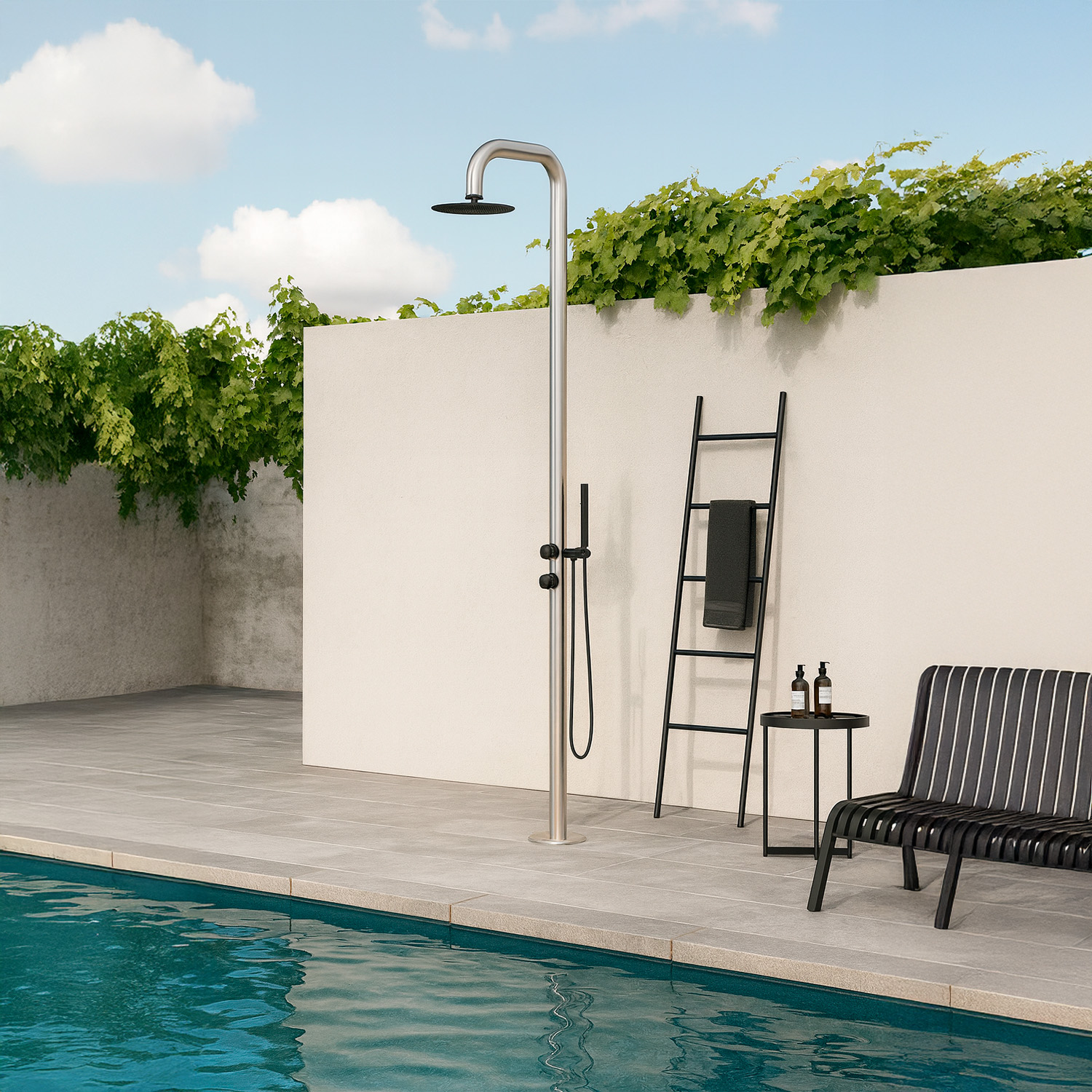 DOCCIA-PULA-DUO-INOX-NERA-ambientata DOCCIA-PULA-DUO-INOX-NERA<br>