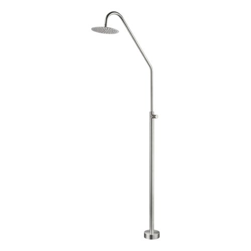 Ducha de piscina en acero inoxidable 316 color acero diseno funcional