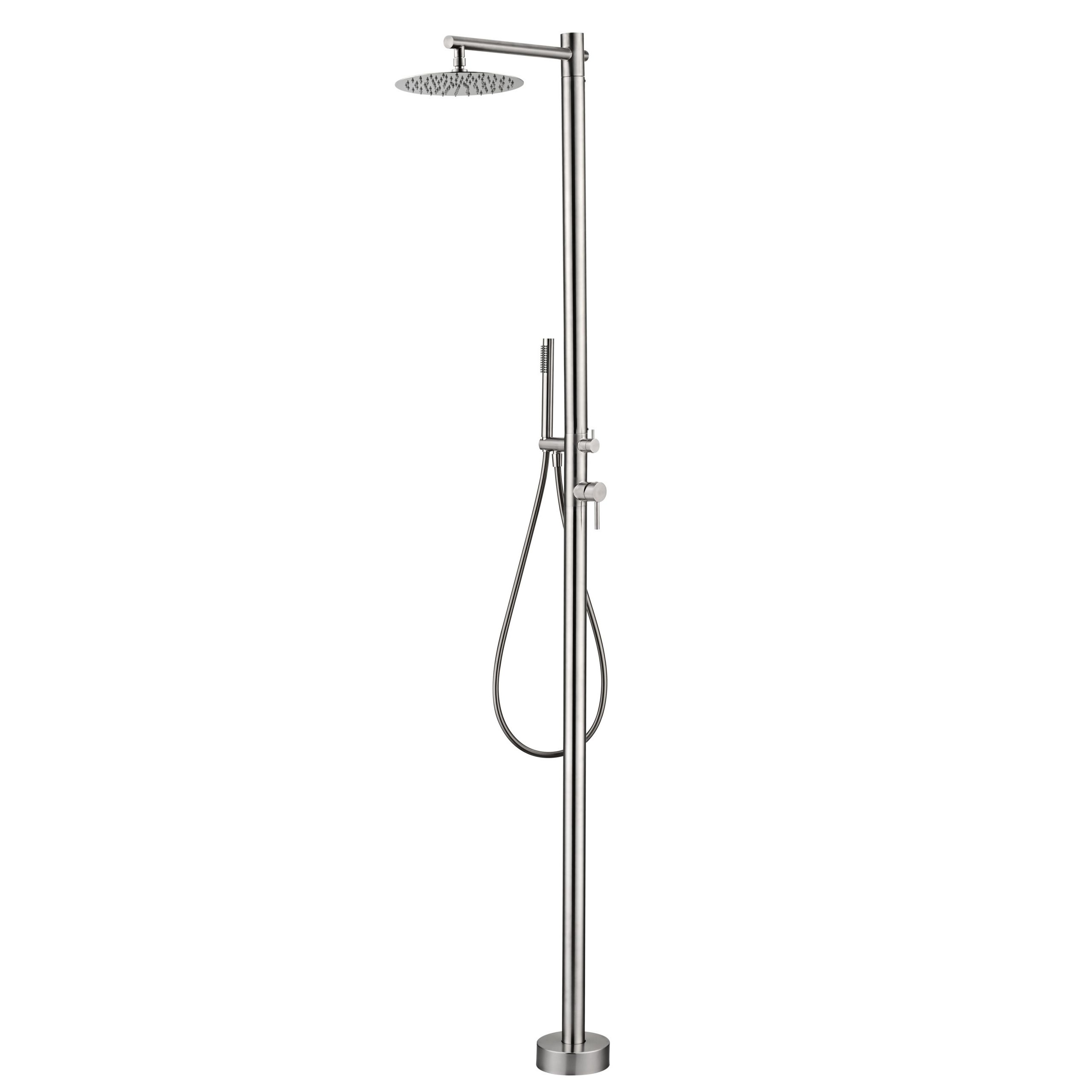 Ducha de piscina Kansas en acero inoxidable S.316: elegancia Ducha de piscina de acero 316 KANSAS