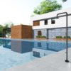 Ducha de piscina negra en acero 316 diseno robusto y difusor orientable IMEX GPM007 ANG Ambientata 100x100