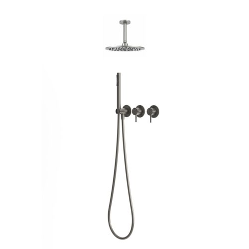 Kit ducha techo corto 30 cm canna di fucile acero inox 316L completo