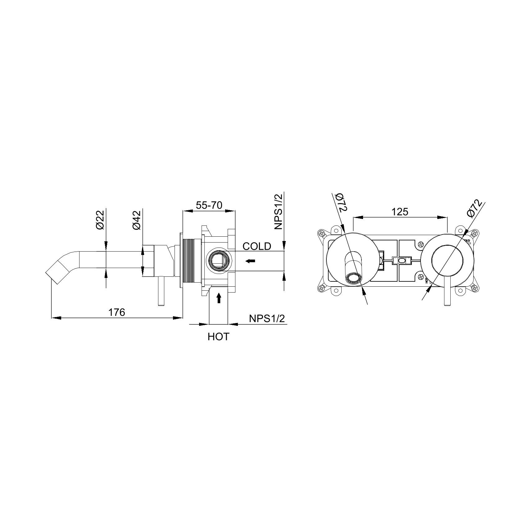 KIT-RUBINETTO-LAVANDINO-LEVANTE-PARETE-INOX KIT-RUBINETTO-LAVANDINO-LEVANTE-PARETE-INOX<br> - Imagen 3