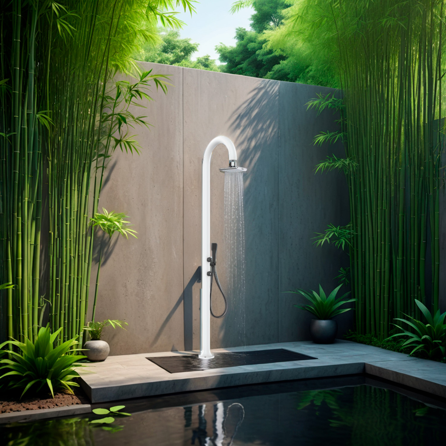 LUNA ALU D BIANCA LED Ambientata