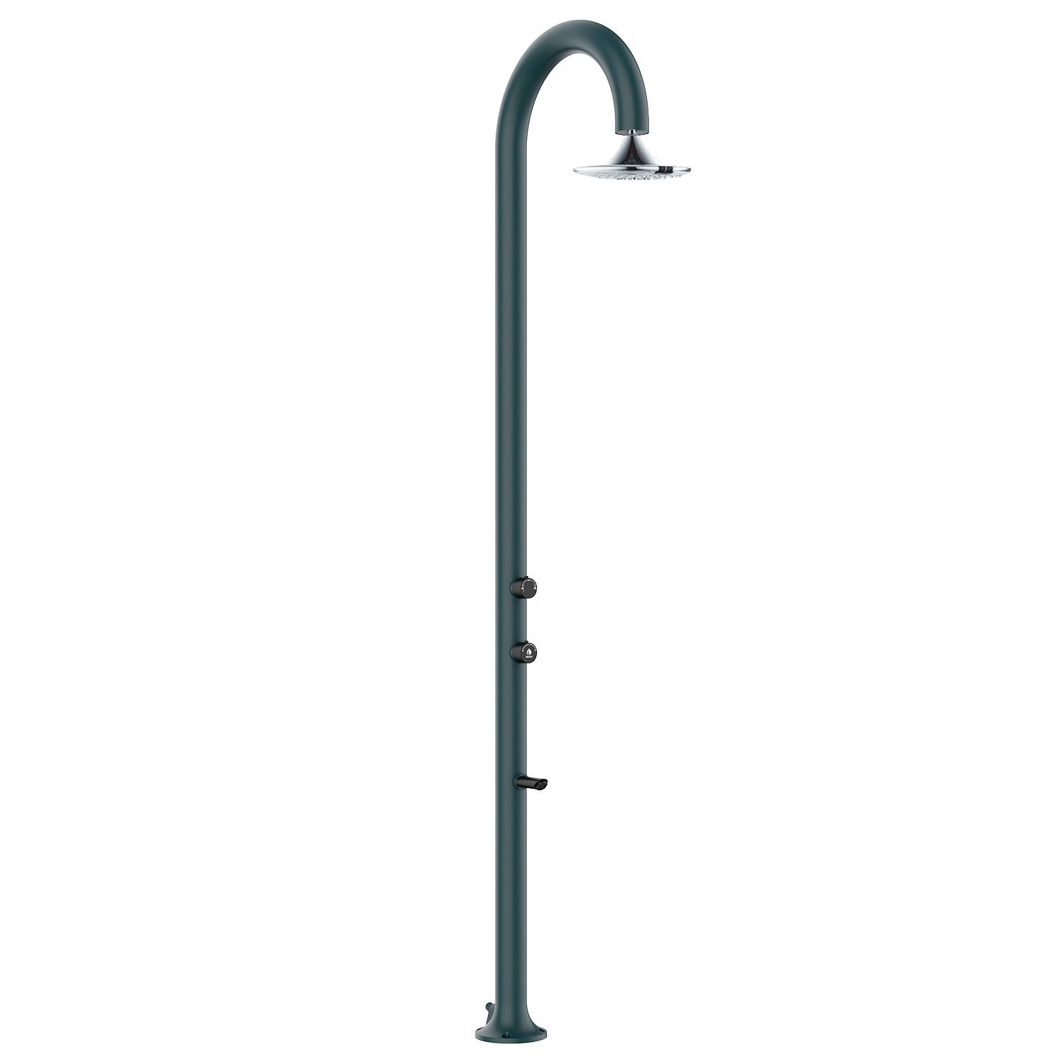 Ducha de aluminio gris con rociador LED de 3 chorros y senso Grigiasensor Ducha Lunar De Aluminio