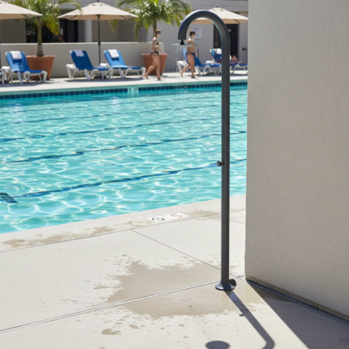 Ducha Temporizada De Aluminio Con Agua Fría Sined Luna Timer Blanco - Gris