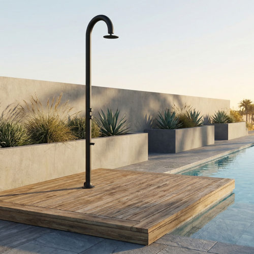 Sined Luna Timer p White Ducha Lavapies Temporizada De Agua Fría - Negro