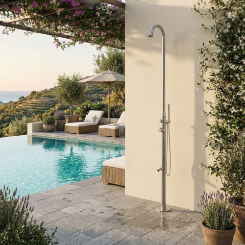 Ducha para piscina inox acero inoxidable 316L para exterior y agua salada