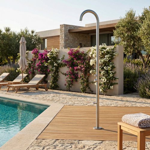 Ducha para piscina inox acero inoxidable 316L