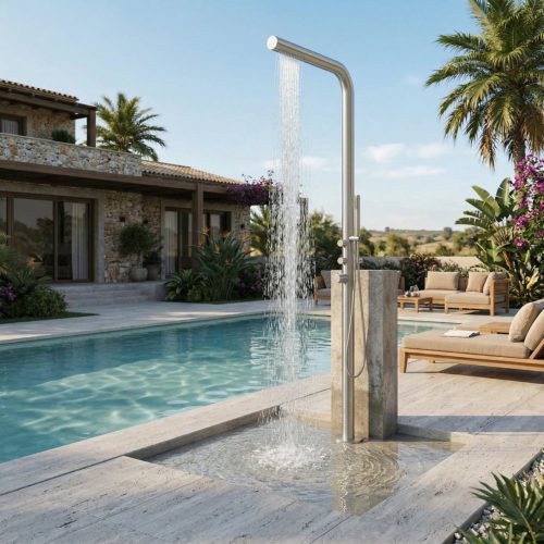 Ducha para piscina inox acero inoxidable 316L