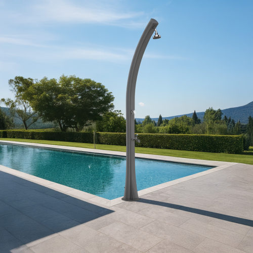 Ducha exterior solar 25L Polietileno resistente 225cm Lavapies