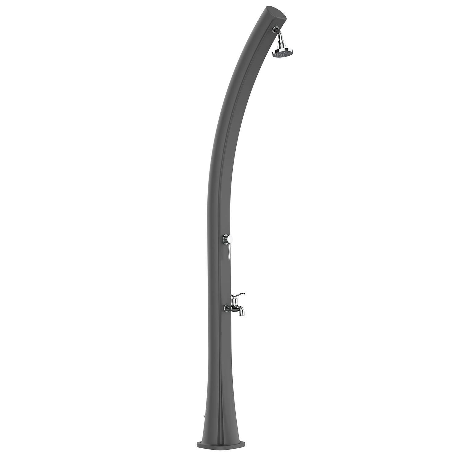 Renueva tu espacio exterior con la ducha solar gris STARMATRIX RIO-SS0935-GRAY. Fabricada en polietileno HD, ofrece durabilidad y resistencia. Su diseño curvado y elegante se adapta a jardines, piscinas y actividades al aire libre. Con un depósito de 25 Ducha Gris Con Calefacción Solar