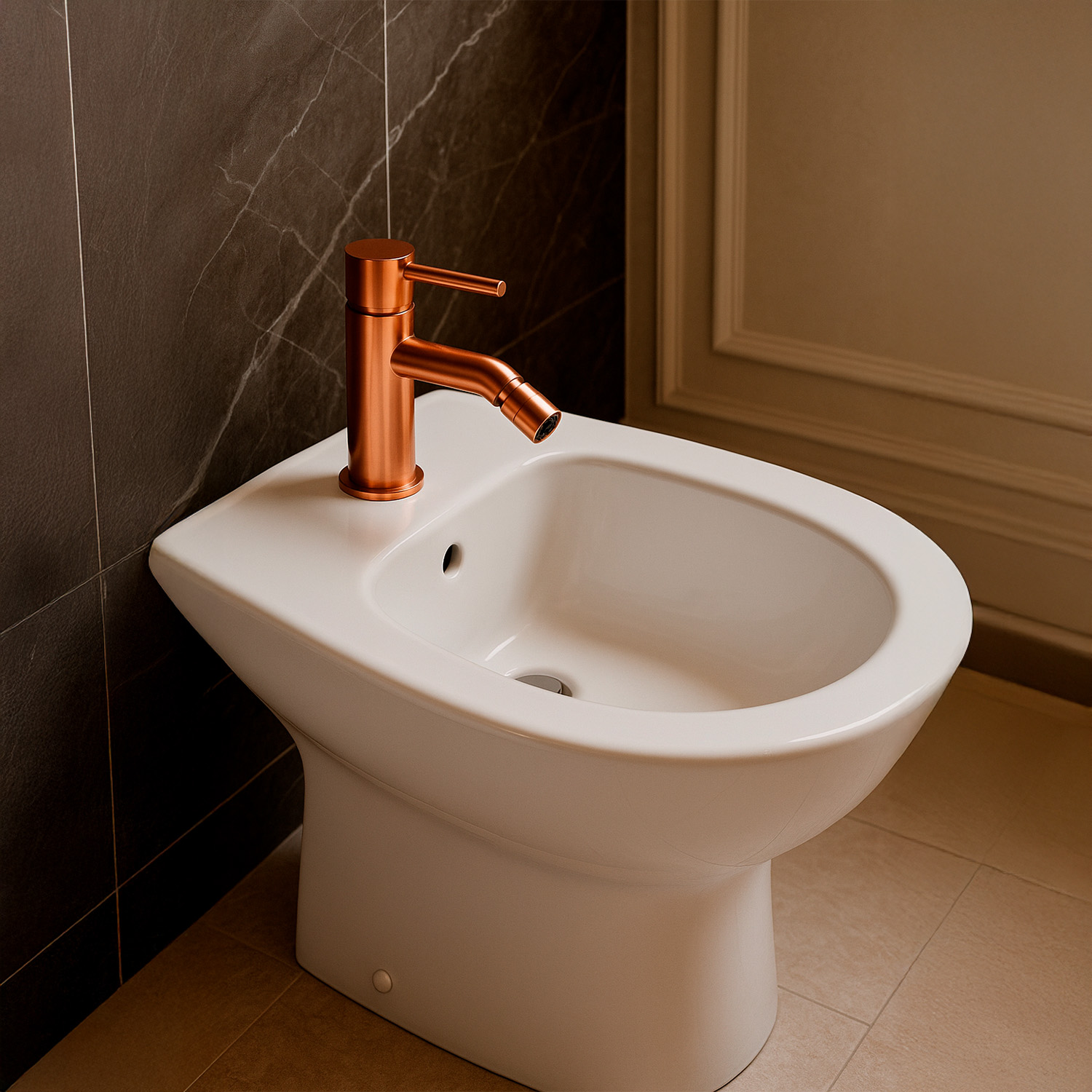 RUBINETTO-BIDET-LEVANTE-ORO-ROSA-ambientata RUBINETTO-BIDET-LEVANTE-ORO-ROSA<br>