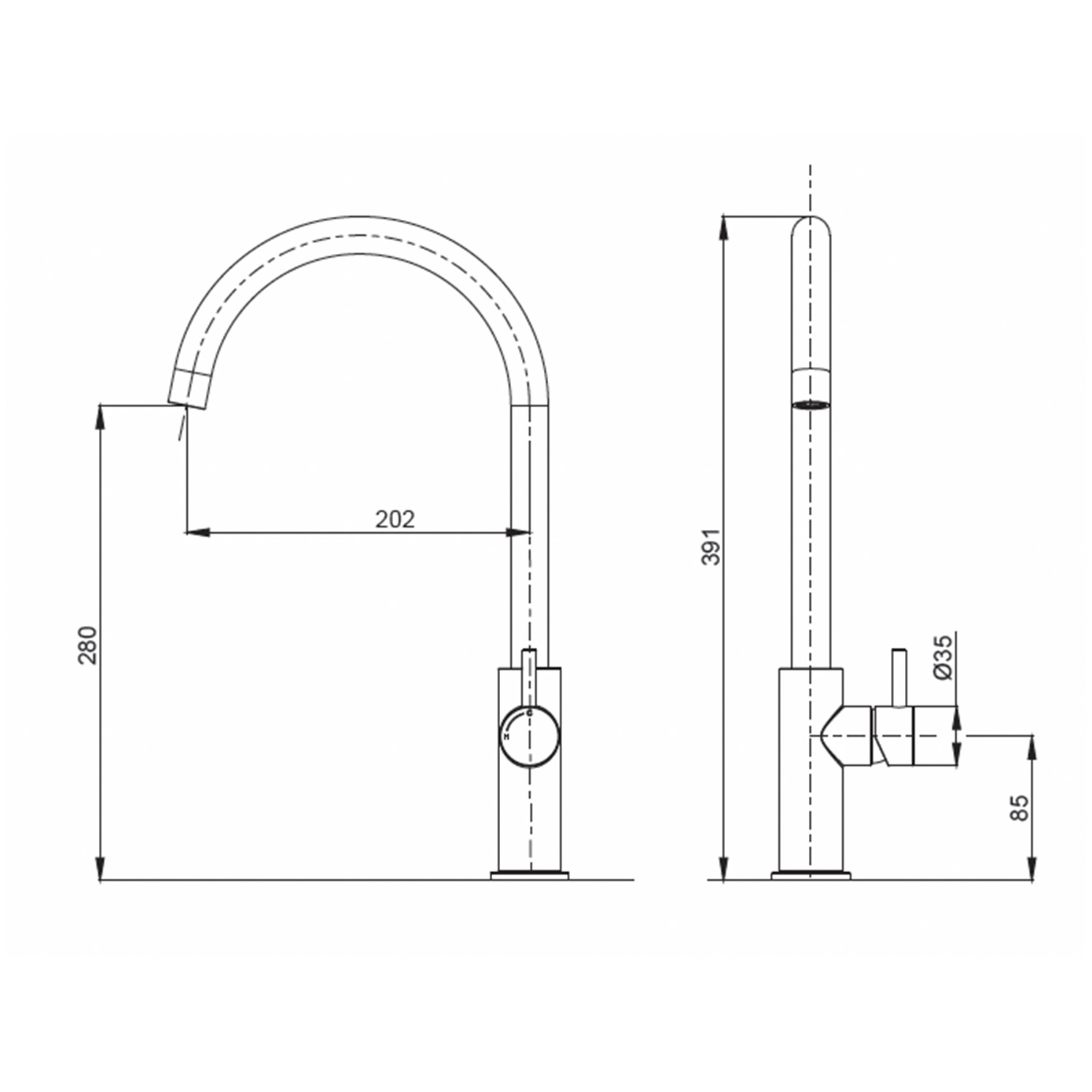 RUBINETTO-LAVELLO-LEVANTE-ALTO-INOX RUBINETTO-LAVELLO-LEVANTE-ALTO-INOX<br> - Imagen 3