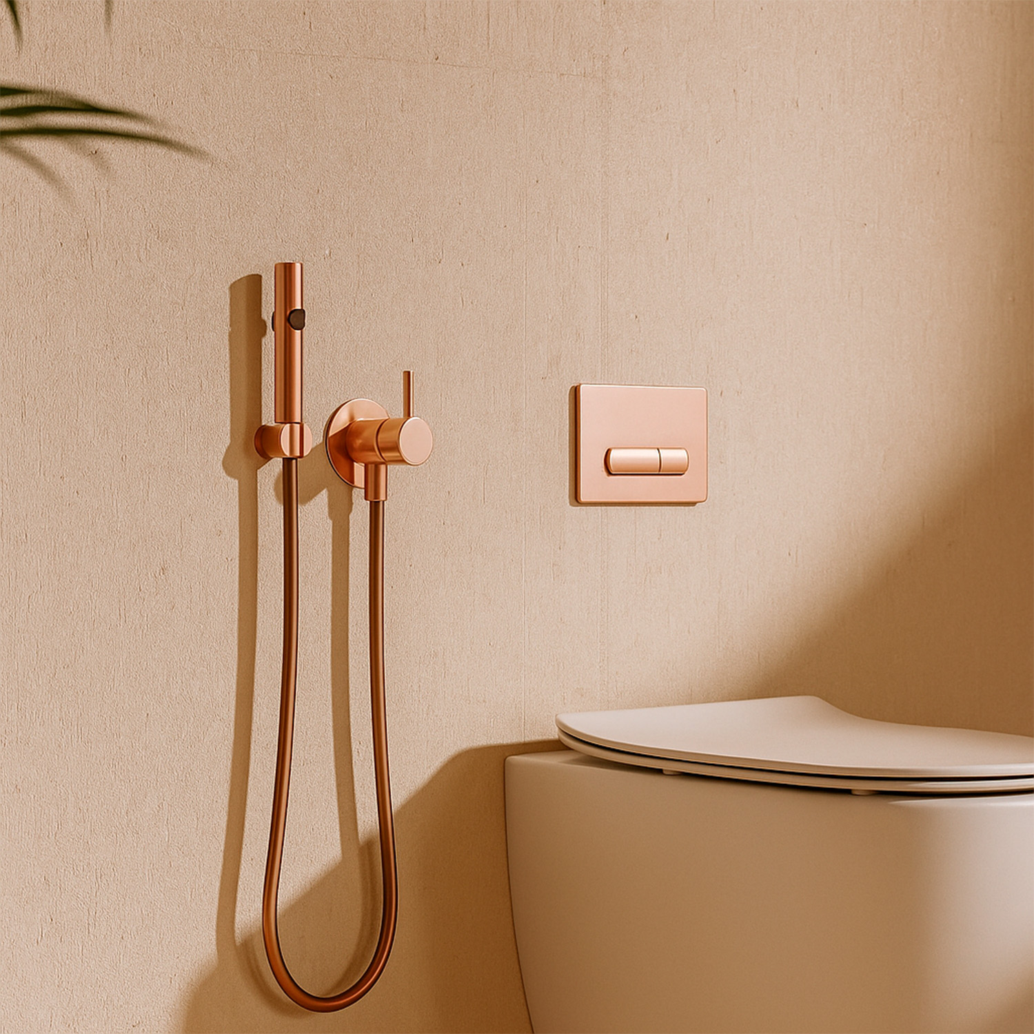 SET-DOCCINO-FLESSIBILE-WATER-ORO-ROSA-ambientata SET-DOCCINO-FLESSIBILE-WATER-ORO-ROSA<br>