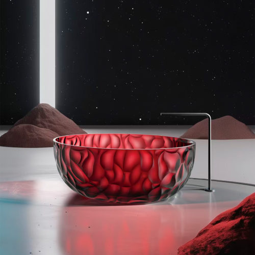 VASCA-TRASPARENTE-ZEFIRO-ROSSA-TONDA-140<br>